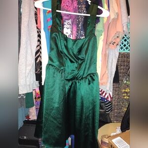 Wild Fable Deep Green Satin Top